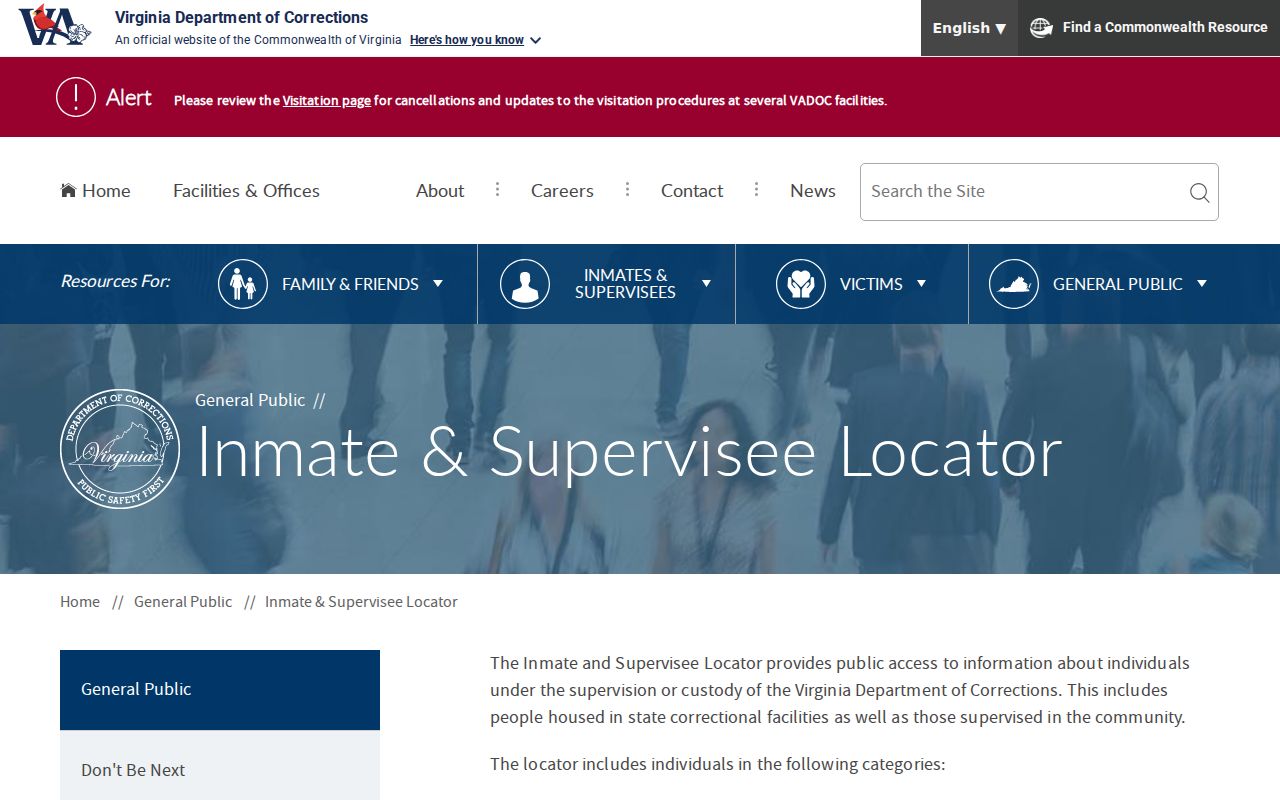 VADOC locator fallback for Lunenburg County arrest and custody searches