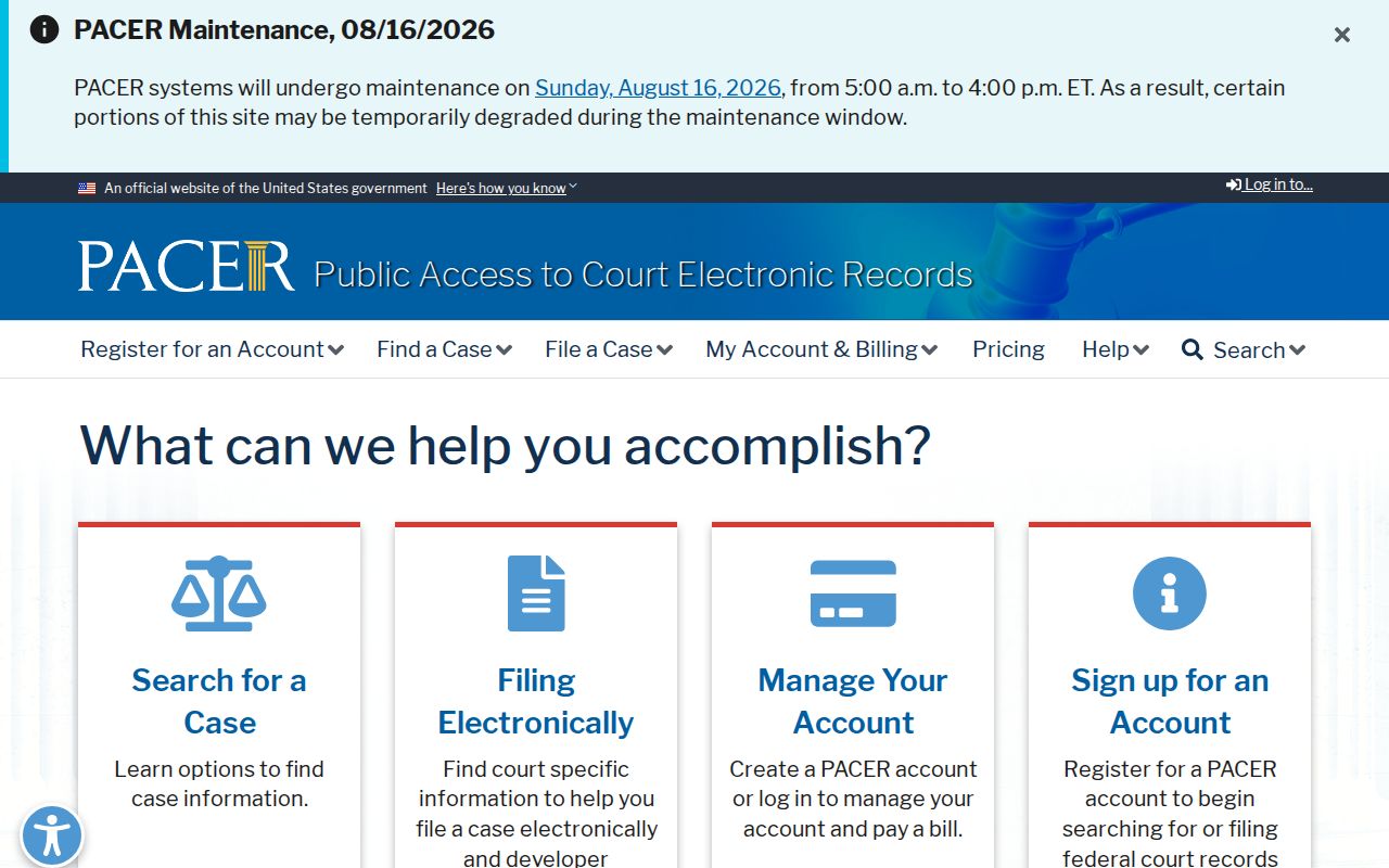 PACER federal court search for Lunenburg County criminal records