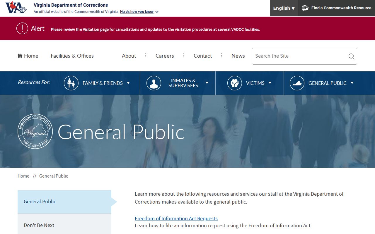 Victoria criminal record search through Virginia corrections public resources
